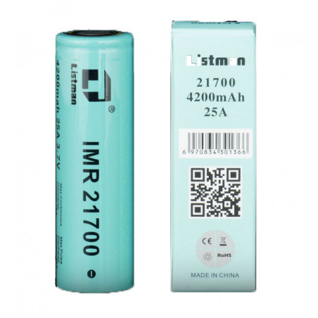 Battery IMR 21700 4200mAh - 25A - Listman