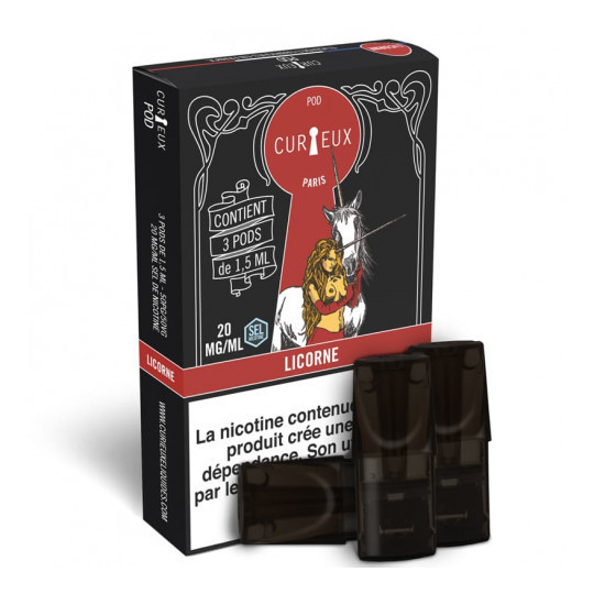 Pod Cartridges Licorne for Curieux Pod  - Curieux | 1.5ml x 3
