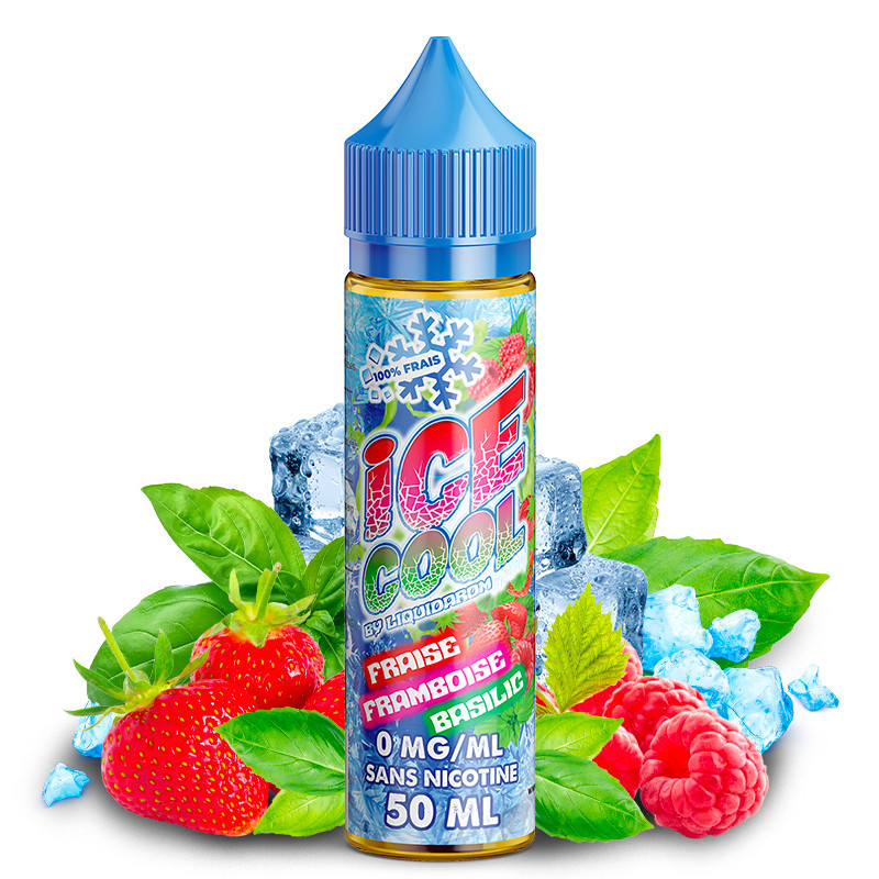 E-liquid Strawberry Raspberry Basil - Ice Cool 50 ml