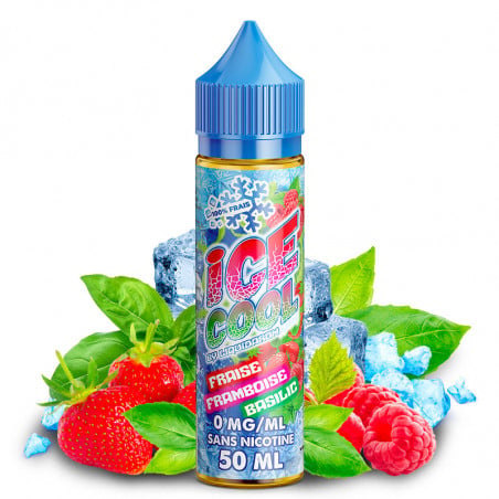 Fraise Framboise Basilic - Shortfill format - Ice Cool by LiquidArom | 50ml