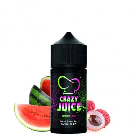 Wassermelone & Litschi - Shortfill Format - Crazy Juice by Mukk Mukk | 50ml