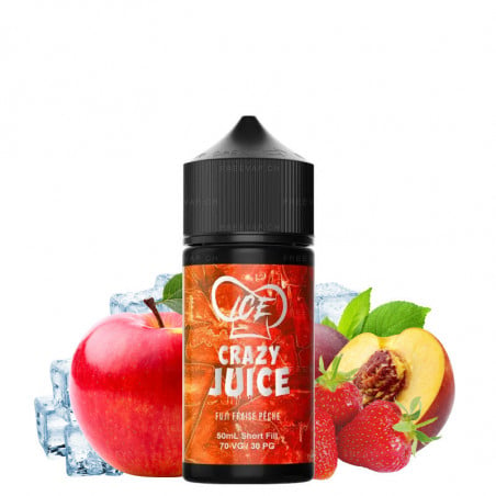 Fuji Strawberry Peach - Shortfill format - Ice Crazy Juice by Mukk Mukk | 50ml