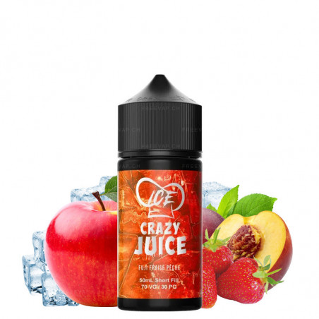 Fuji Erdbeere Pfirsich - Shortfill Format - Ice Crazy Juice by Mukk Mukk | 50ml