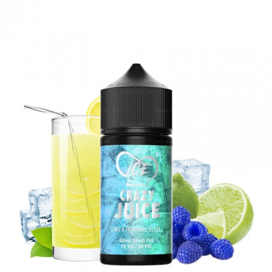 Limette & Blaue Himbeere - Shortfill Format - Ice Crazy Juice by Mukk Mukk | 50ml
