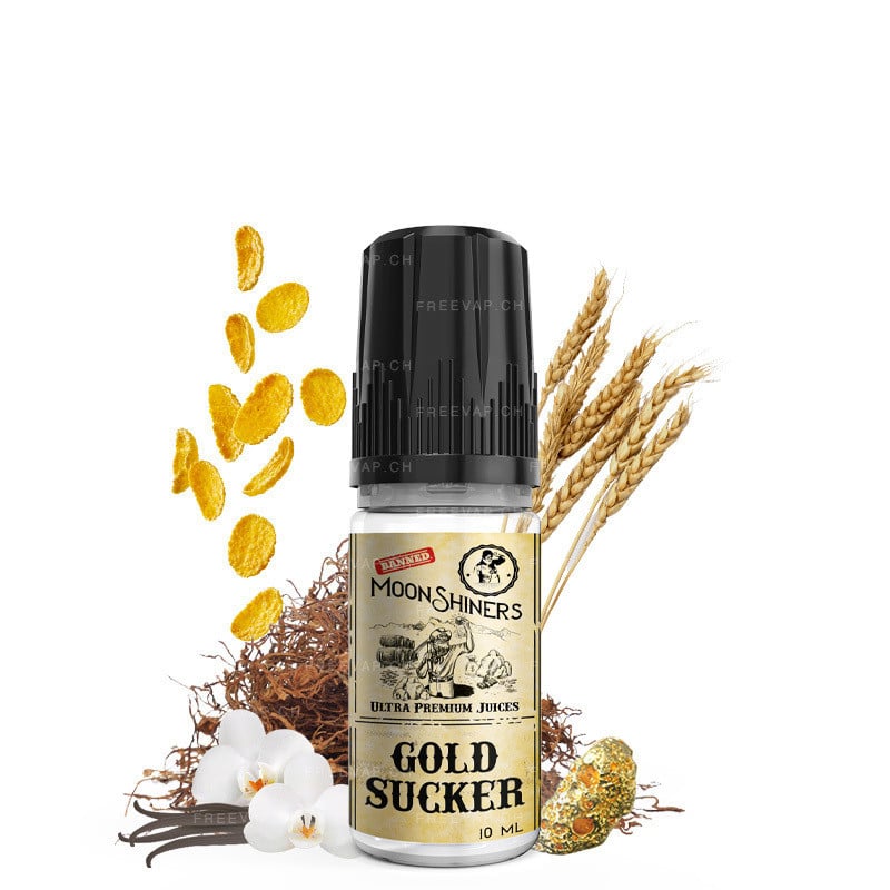 E-Liquid Gold Sucker (Classic Blond, Vanille, Zerealien) - Moonshiners 10 ml