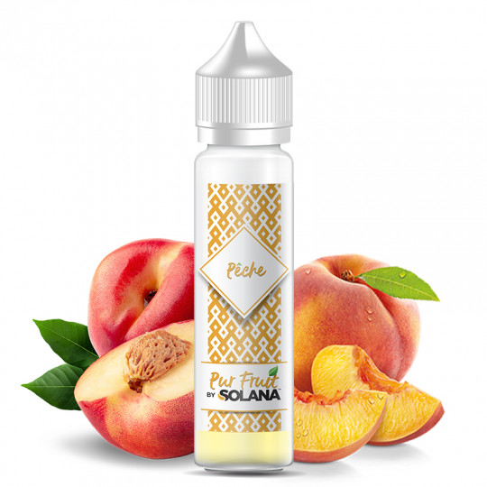 E-liquide Pêche - Pur Fruit by Solana | 50ml "Shortfill 60ml"