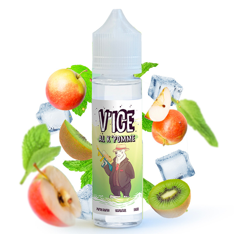 50 ml E-Liquid Al K'Pomme (Kiwi, Apfel & Minze) von V'ICE by VDLV