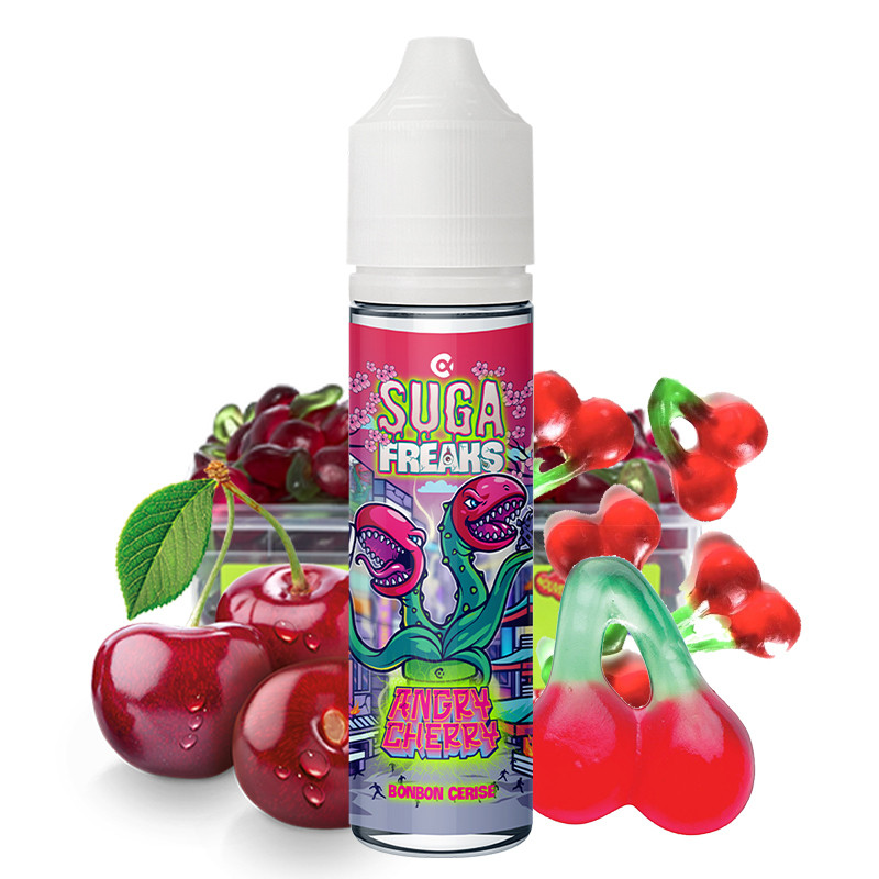 E-liquid Angry Cherry cherry flavour - Suga Freaks by Alfa - 50 ml