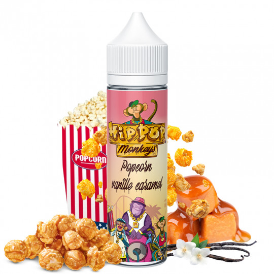 Popcorn Vanille Caramel - Hip Pop Monkeys by Alfaliquid | 50ml "Shortfill 60ml"