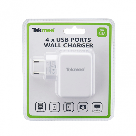 4.8A 4 USB ports Wall charger - Tekmee