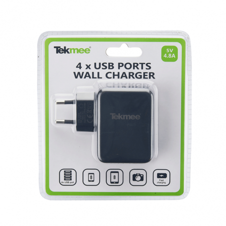 4.8A 4 USB ports Wall charger - Tekmee