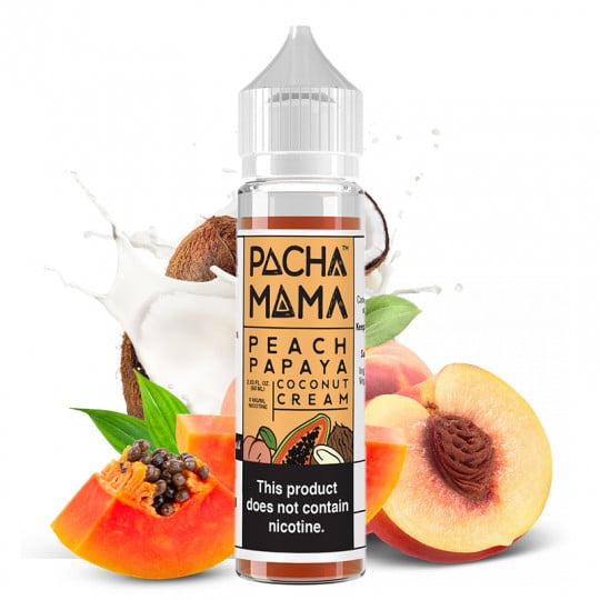 Peach Papaya Coconut Cream - Shortfill Format - Pachamama by Charlie's Chalk Dust | 50ML Peach Papaya Coconut Cream - Shortfill Format - Pachamama by Charlie's Chalk Dust | 50ML