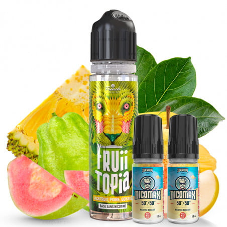 E-liquide Jackfruit Poire Goyave - Fruiitopia | 60ml avec nicotine