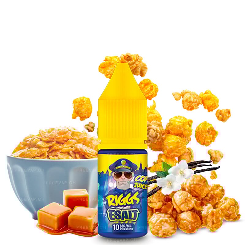 E-liquid Riggs (cereal custard, popcorn, caramel) 10 ml - Nicotine salt - Esalt by Eliquid France