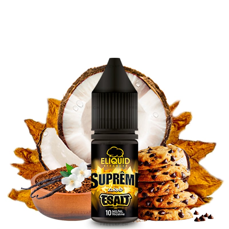 Suprême (blond tobacco, vanilla, cookie, coconut) - Nicotine salts - Esalt by Eliquid France | 10ml
