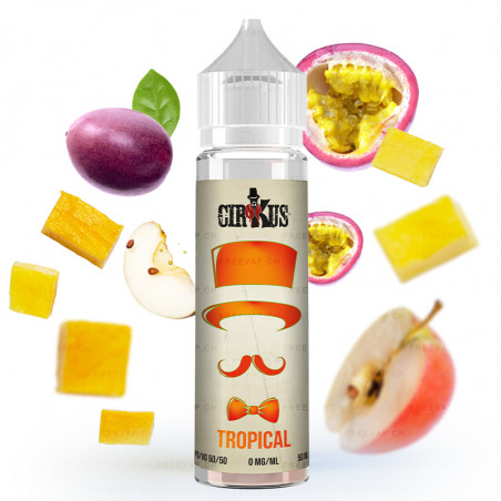 Tropical (Ananas & Maracuja) - Cirkus Authentic - VDLV | 50 ml "Shortfill" 60 ml