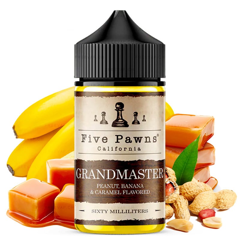 E-liquid Grandmaster (peanut butter, banana cream, caramel) - Five Pawns 50 ml