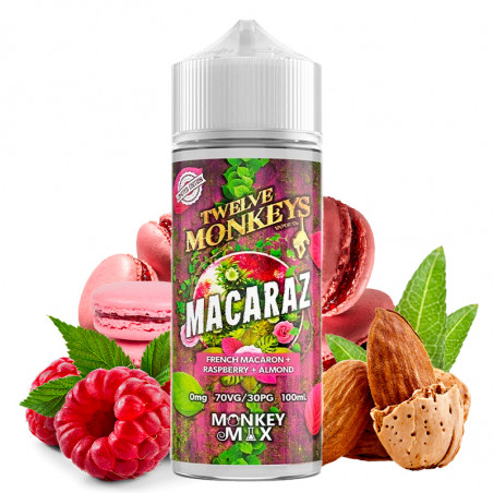 Macaraz ( Macaron, Himbeere & Mandel) - Twelve Monkeys | 100 ml "Shortfill 120 ml"