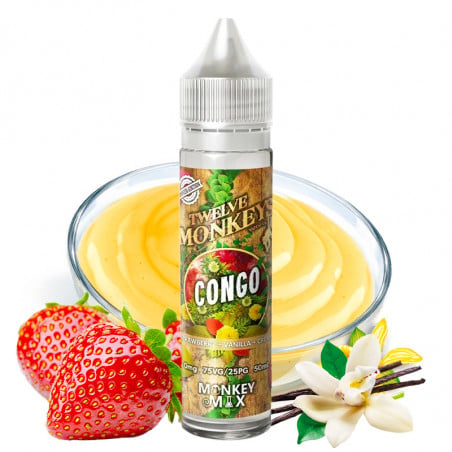 Congo Cream ( Vanillecreme & Erdbeere) - Twelve Monkeys | 50 ml "Shortfill 60 ml"