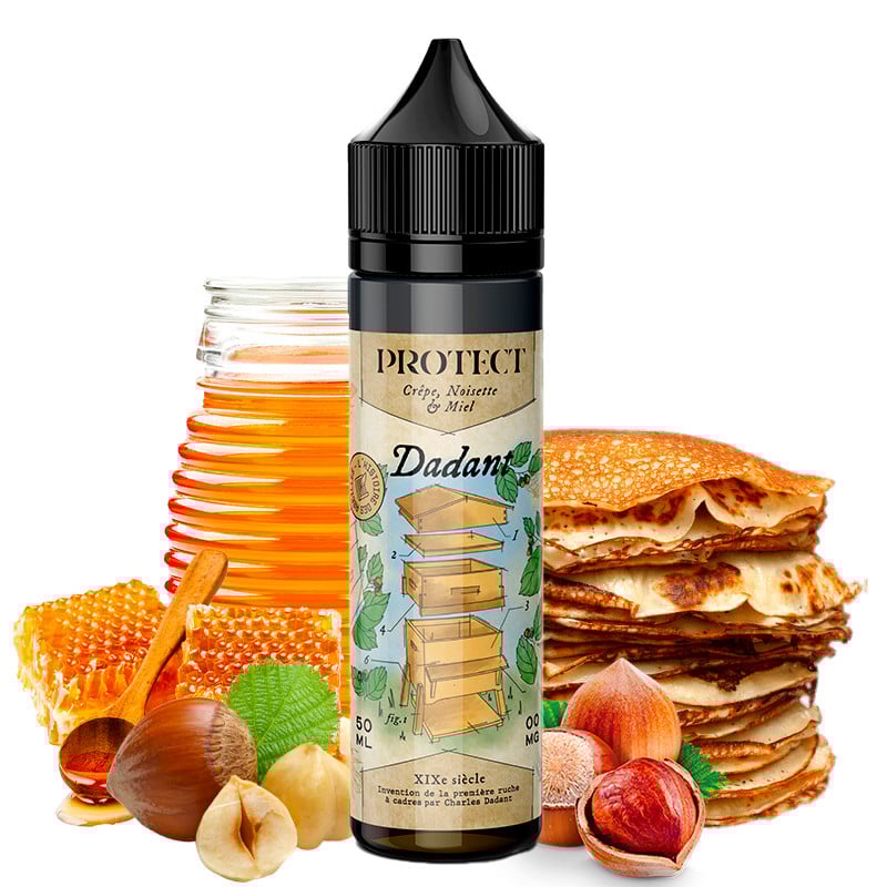 E-liquide 50 ml goût crêpe, noisette et miel de Protect