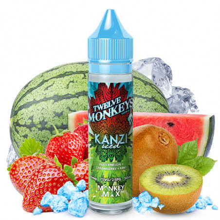 Kanzi Iced (Bonbons, Erdbeere & Wassermelone) - Shortfill Format - IceAge Collection by Twelve Monkeys | 50ml