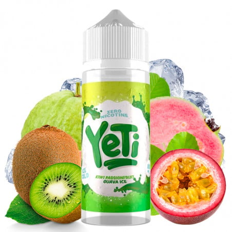 Kiwi Passion fruit Guava (Kiwi, Maracuja & Guave) - Ice Cold by Yeti | 100 ml "Shortfill 120 ml"