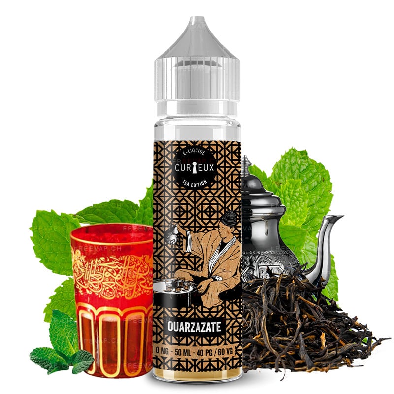 Eliquide ouarzazate (thé noir, menthe verte) 50ml tea edition by curieux
