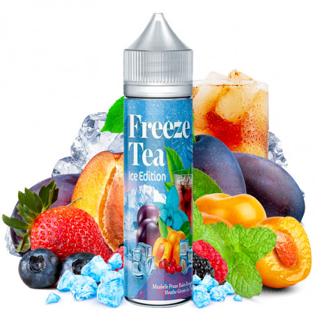 Mirabelle Plum Red Berries Ice Mint Ice Tea - Shortfill Format - FreezeTea by Made in Vape | 50ml