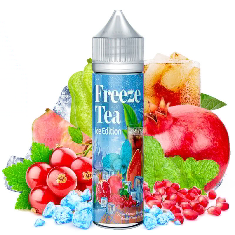 Eliquide goyave grenade menthe givrée ice tea 50ml Freeze tea by made in vape