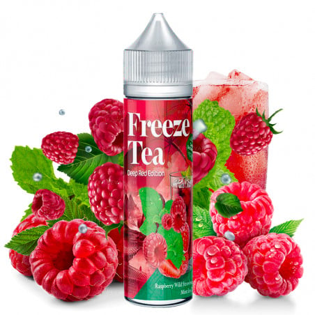 Raspberry mint & wild strawberry ice tea - Shortfill Format - FreezeTea by Made in Vape | 50ml