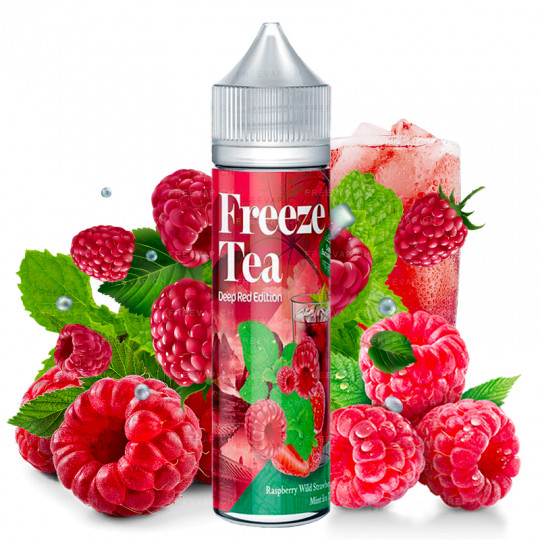 Raspberry Mint & Wild Strawberry Ice Tea - Shortfill Format - FreezeTea by Made in Vape | 50ml