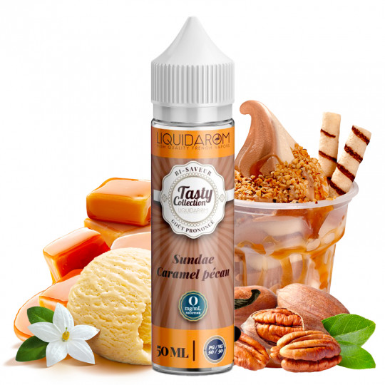 Sundae Karamell Pekannuss - Shortfill-Format - Tasty by LiquidArom | 50ml