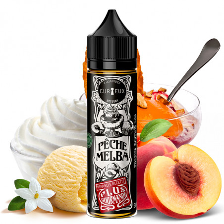 Pêche Melba (Eiscreme & Pfirsich) Édition Dessert by Curieux | 50ml "Shortfill 70ml"