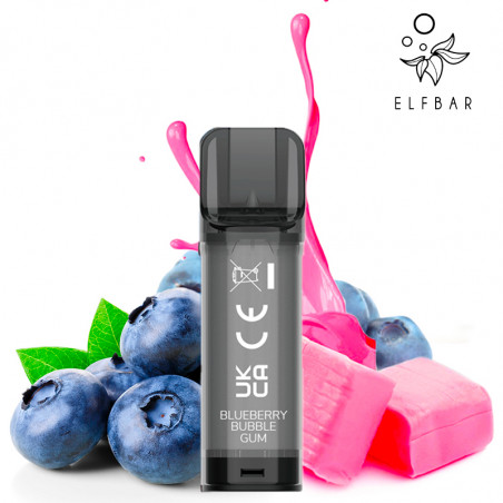 Cartouches Elfa - Blueberry Bubble Gum - Elf bar | Pack x2