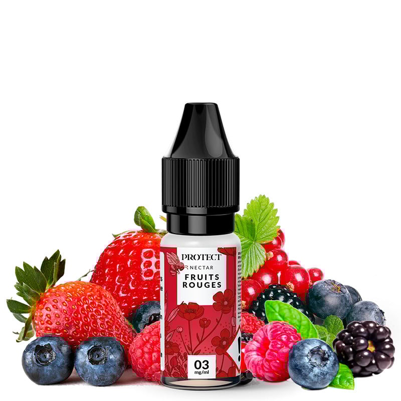 Eliquide Nectar par Protect. Format 10 ml saveur fruits rouges.