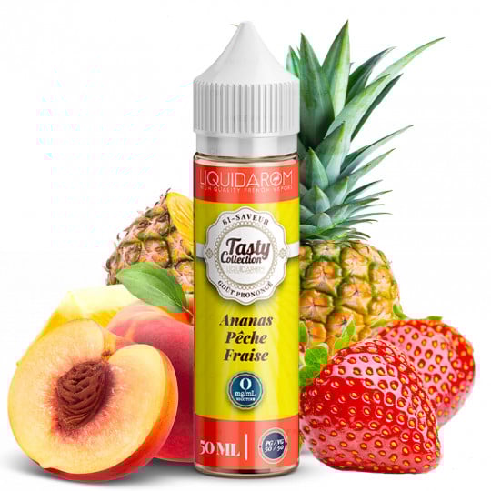 Ananas Pêche Fraise - Tasty by LiquidArom | 50 ml "Shortfill 70 ml" Ananas Pêche Fraise - Tasty by LiquidArom | 50 ml "Shortfill 70 ml"
