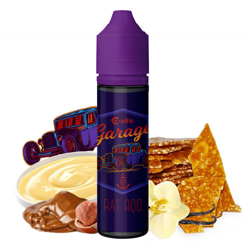 E-liquid Rat Rod (praline, hazelnut, caramel, vanilla, nougat, custard) - Garage 50 ml