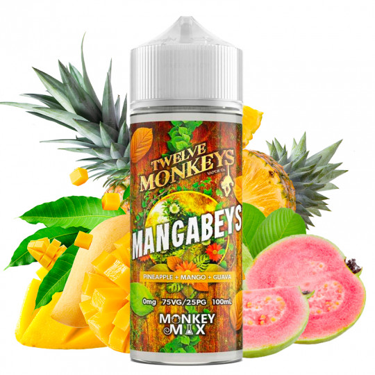 Mangabeys (Ananas, Mango & Guave) - Twelve Monkeys | 100 ml "Shortfill 120 ml"