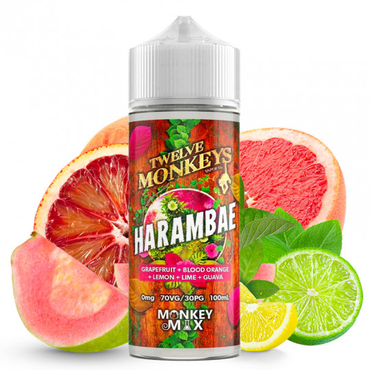 Harambae (Grapefruit, Blutorange, Limette & Guave) - Twelve Monkeys | 100 ml "Shortfill 120 ml"
