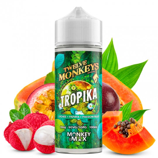 Tropika (Papaya, Litschi & Maracuja) - Twelve Monkeys | 100 ml "Shortfill 120 ml"