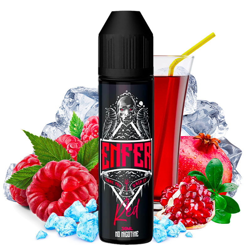 E-liquid Red (strawberry, raspberry, grenadine, freshness) - Enfer 50 ml