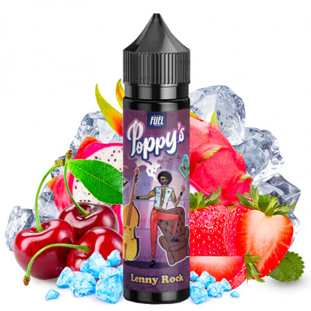 E-Liquid Lenny Rock (Drachenfrucht, Erdbeere, Kirsche & Ice) - Poppy's by Maison Fuel | 55 ml "Shortfill 60 ml"