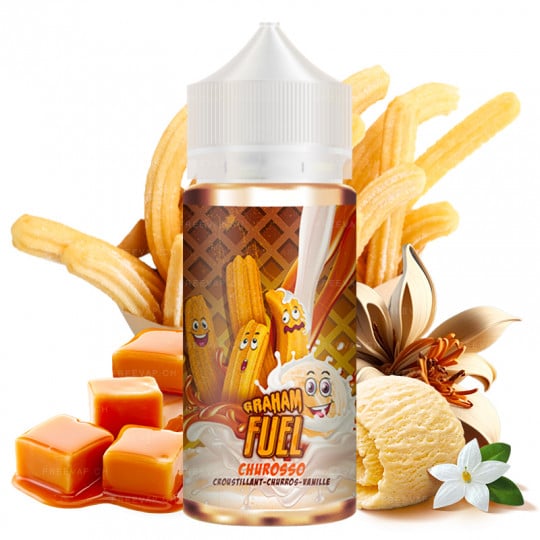 Churosso (Churros, Vanilleeis & Karamell) - Graham Fuel by Maison Fuel | 100 ml "Shortfill 120 ml" Churosso (Churros, Vanilleeis & Karamell) - Graham Fuel by Maison Fuel | 100 ml "Shortfill 120 ml"