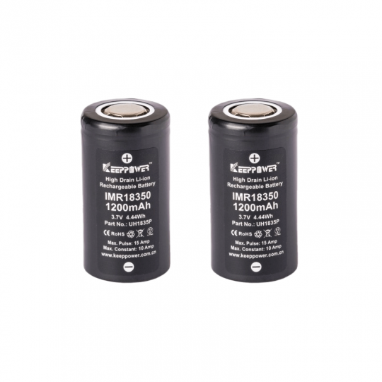 Accu 18350 1200mAh - KeepPower | Pack x2 Accu 18350 1200mAh - KeepPower | Pack x2