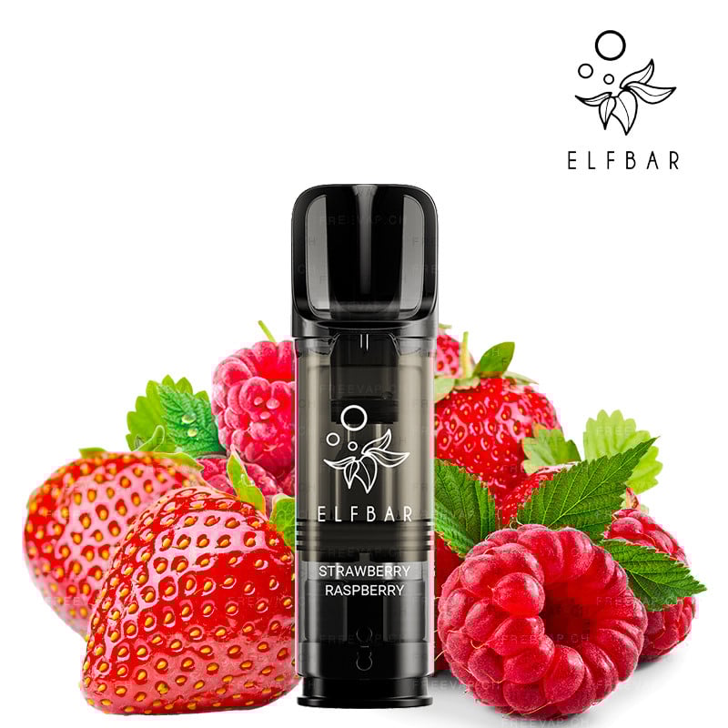 Pack of 2 Elfa Pro cartridges - strawberry raspberry flavour - Elf Bar