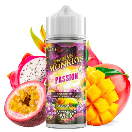 Passion (Maracuja, Drachenfrucht & Mango) - Oasis by Twelve Monkeys | 100 ml "Shortfill 120 ml"