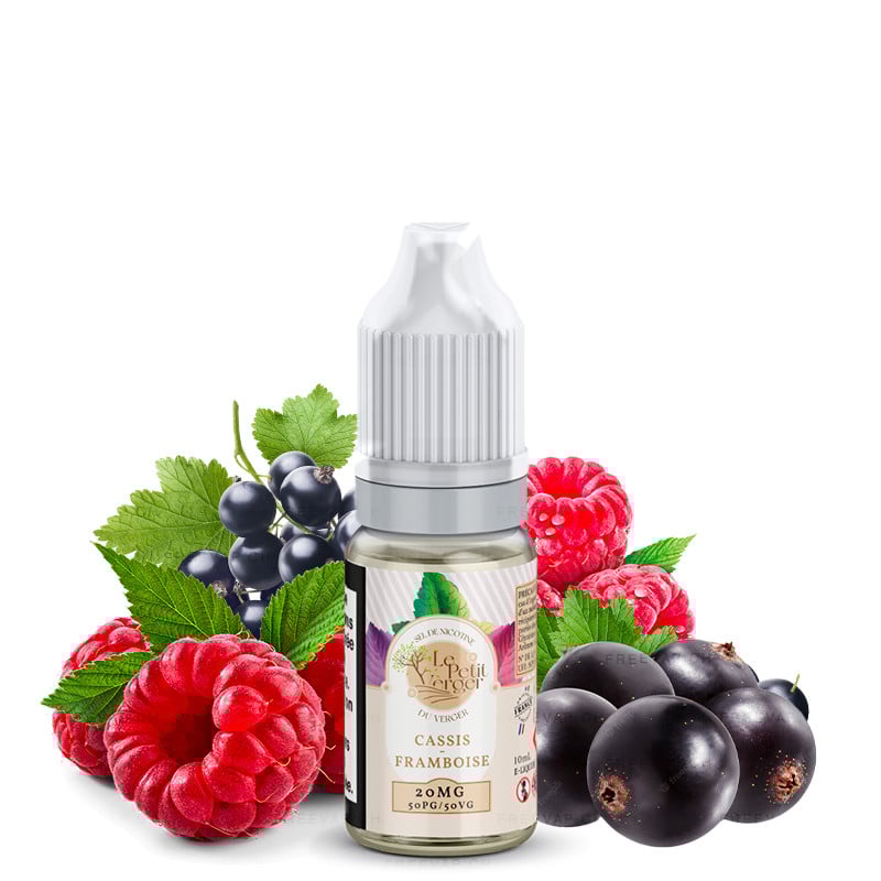 E-liquide Cassis Framboise - Sels de nicotine - Le Petit Verger