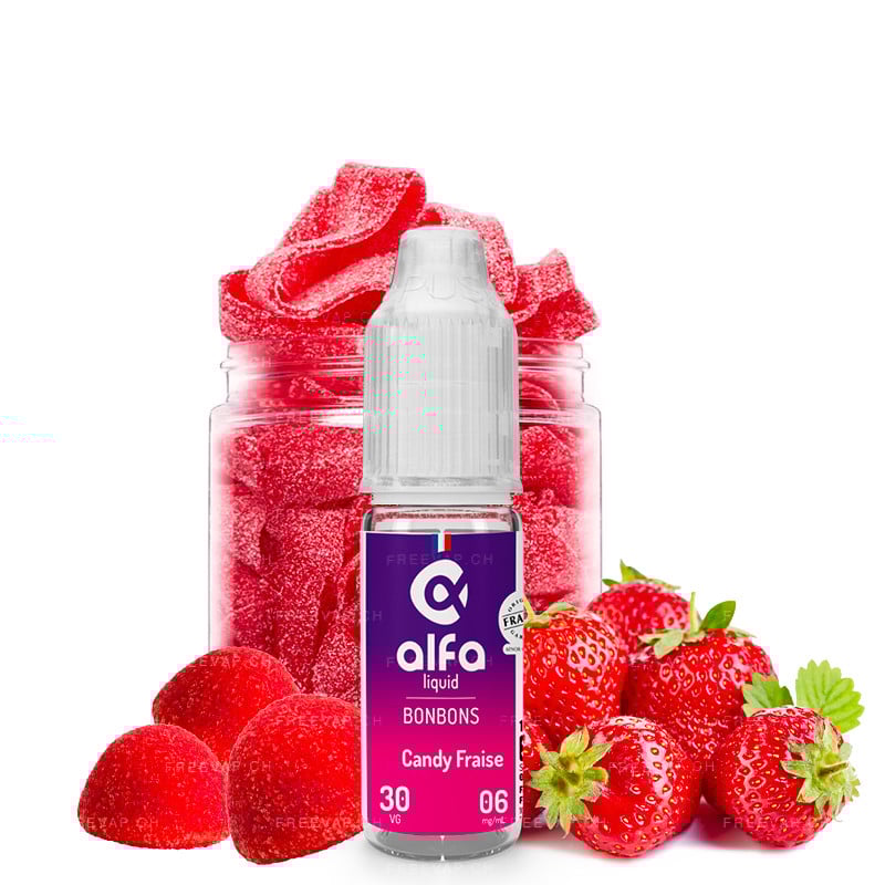 E-Liquide Candy Fraise - Bonbons - Alfa | 10 ml