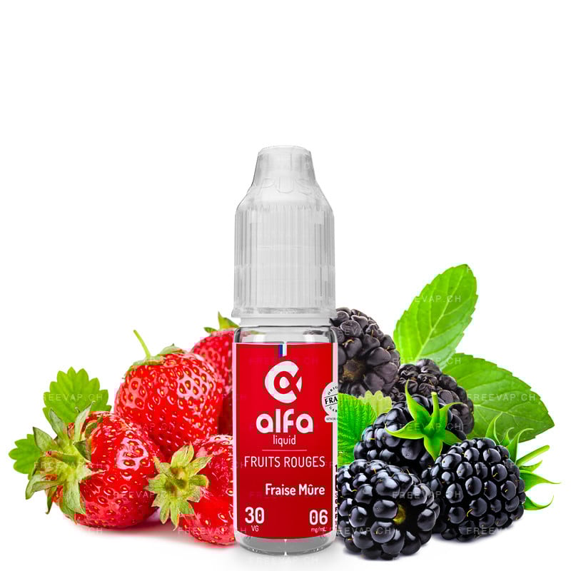 E-Liquide Fraise Mûre - Fruits Rouges - Alfa | 10 ml