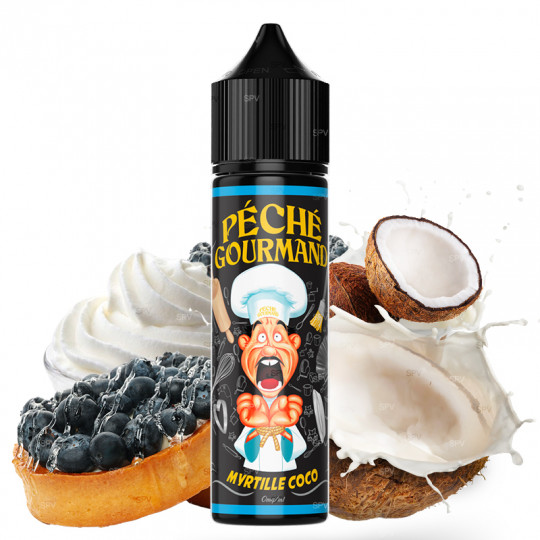 Myrtille Coco (Blueberry Coconut) - Péché gourmand by O'Jlab | 50 ml in 75 ml